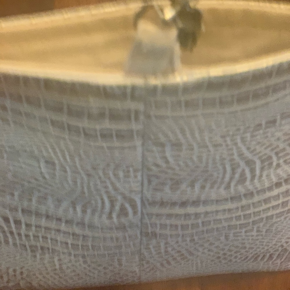 Snake skin imitation mini purse with clip attached.